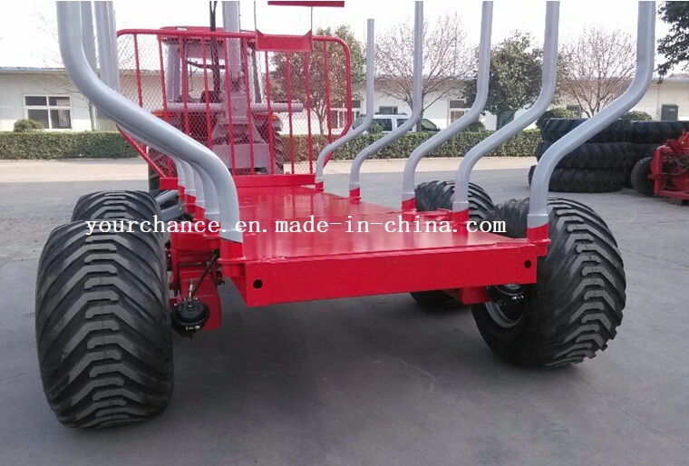 Russia Hot Sale Zm12006 12tons Heavy Duty Forest Log Trailer with Crane