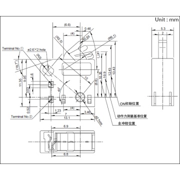 Bidirectional action type with sleeve connector terminal