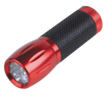 9 LED colorful aluminium LED Torch with rubber handle