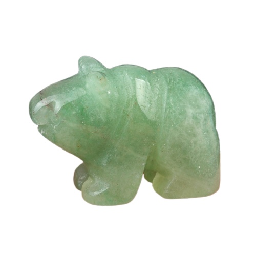 18x25MM Gemstone Carving Animal Charm Natural Stone Carved Cute Bear Charm Pendant Home Decoration