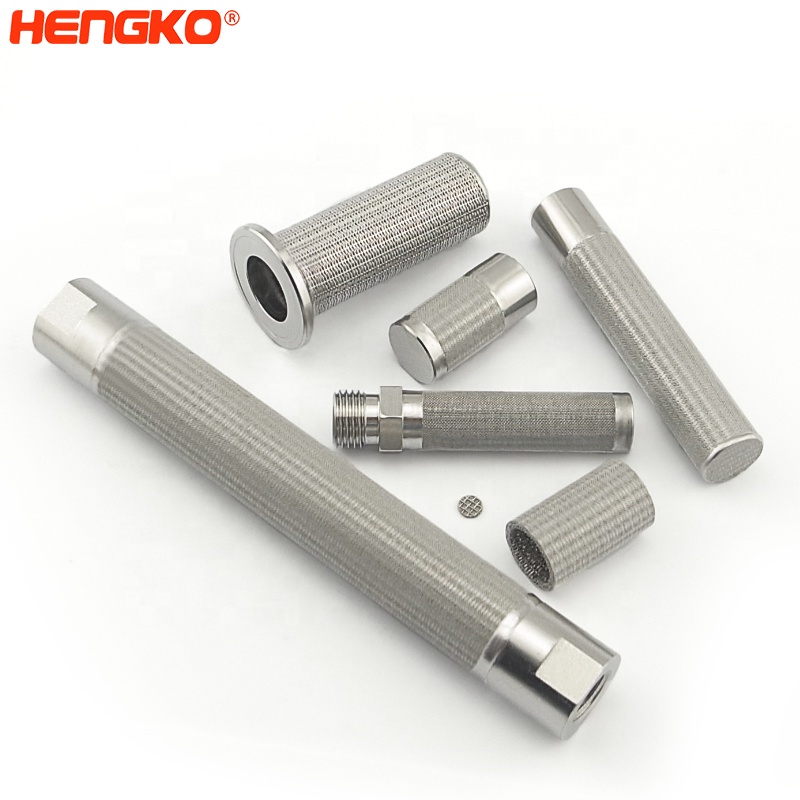 HNEGKO 10 25 microns powder sintered 304 316L stainless steel industrial oil filter stainless steel mesh filter element