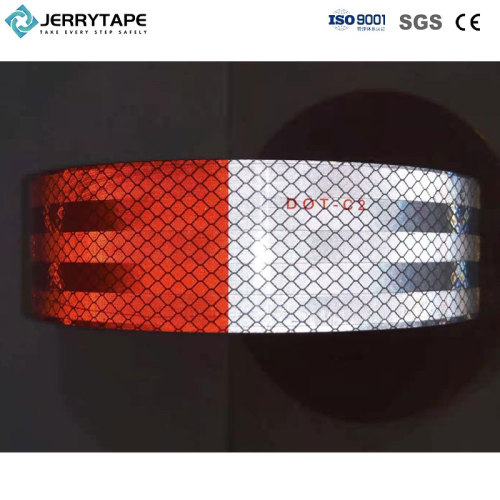 Reflective Tape White-red prismatic DOT- C2 Conspicuity tape