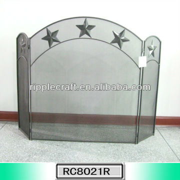 Metal Star Fireplace Screen