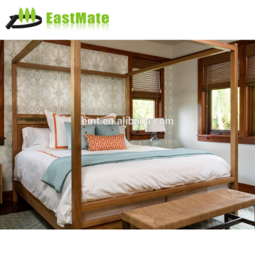 China Wholesale Antique Teak Wood Four Poster Bed Furniture