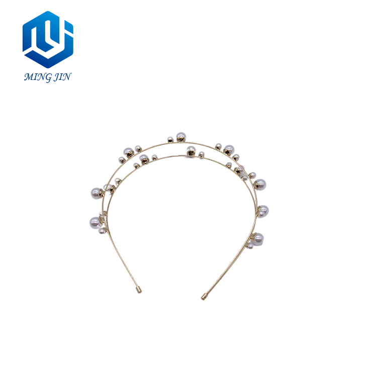 Hot sale New fashion low price metal princess hairband pearl