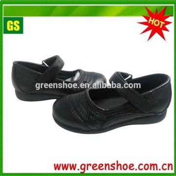 Hot black children girl school shoes