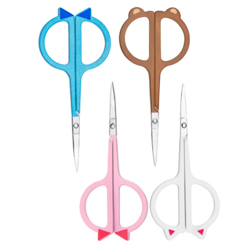 Cute Animal Ears Stainless Steel Eyebrow Scissors Eyebrow Trimmer Makeup Beauty Tools Makeup Scissors