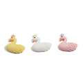 Nuevo 28 * 30 MM lindo cisne Flatback resina cabujones adorno hermoso Kawaii Animal cisne artesanías se ajustan a la caja del teléfono decoración artesanal