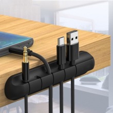 Desktop Cable Organizer: Silicone USB Cable Winder, Mouse and Headphone Wire Management Clip, and Cable Holder