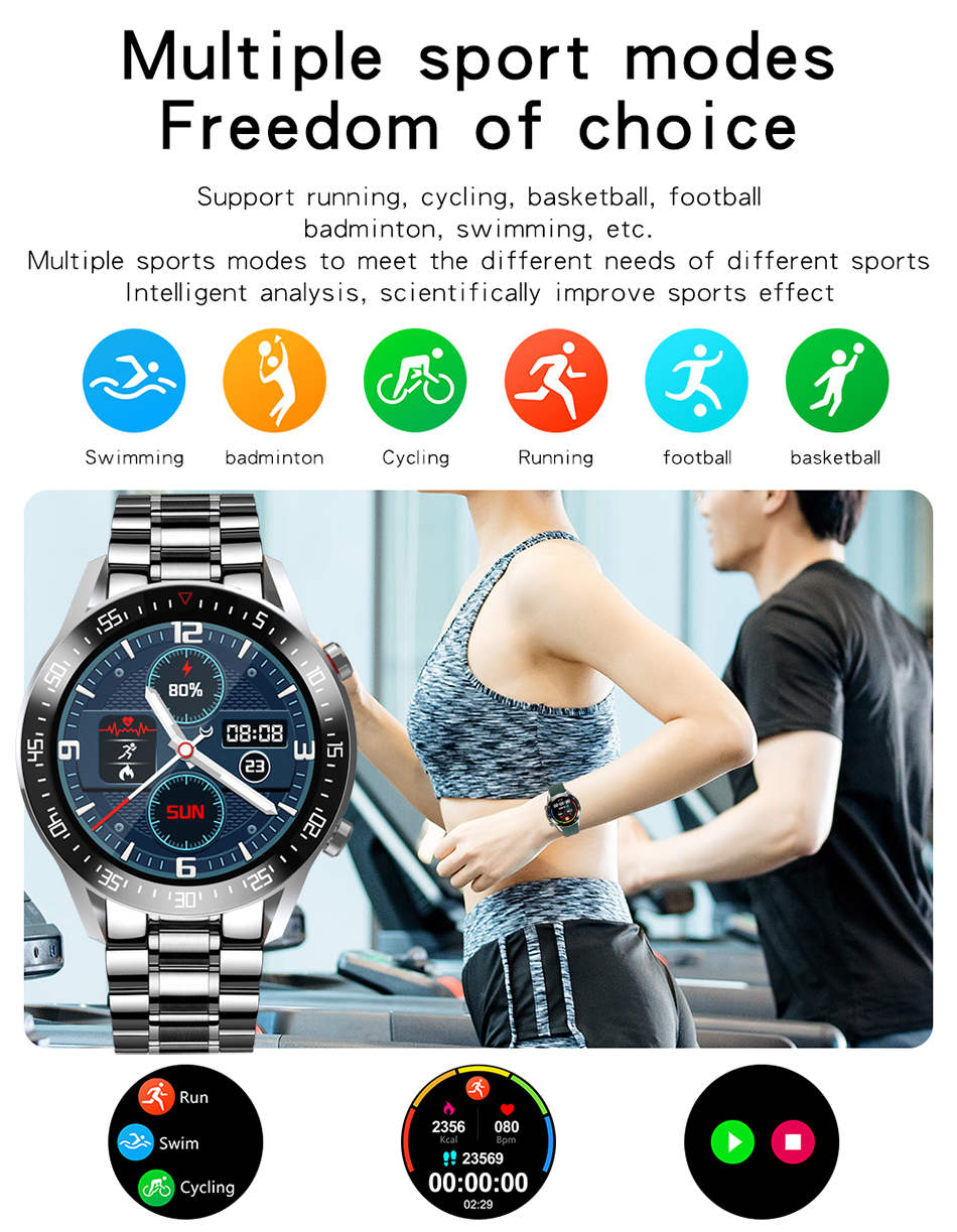 Lige BW0160 New Functional Smart Watches Clock Heart Rate Fitness Waterproof IP68 Smart Watch