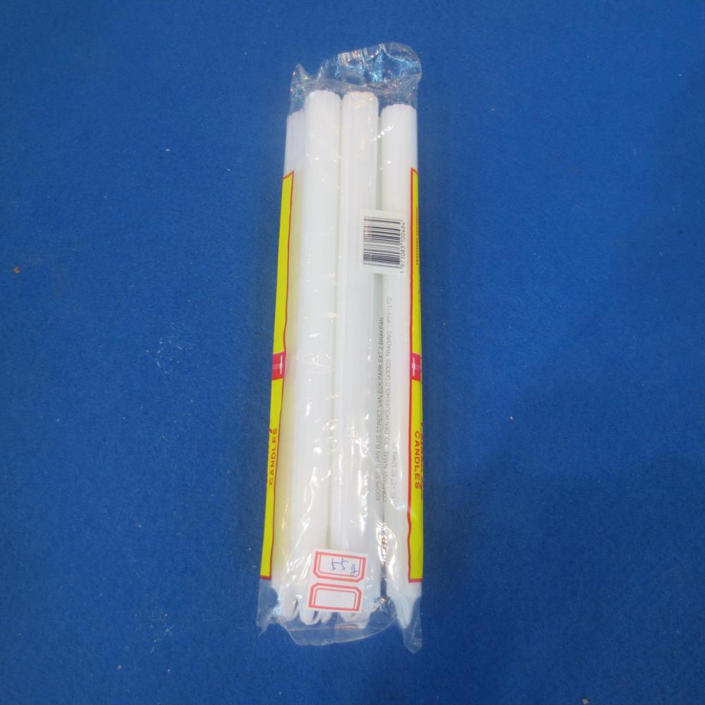 Afrika Gunakan Polybag White Stick Fluted Candle