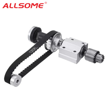 ALLSOME DIY Woodworking Cutting Grinding Spindle Trimming Belt B10/JTO/B16 Drill Chuck Set Small Lathe Accessories for Table Saw