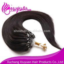 Cheap virgin human hair extension easy loop micro ring