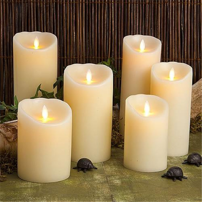 Flickering Led Flameless Pillar Candles