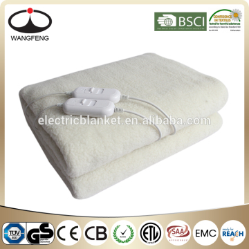 Synthetic Wool Fitted Electric Heating Blanket