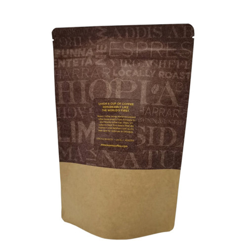 sachês de café com impressão personalizada kraft stand up reselable