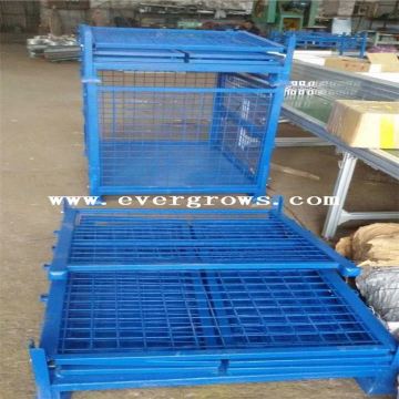 Iso 9001 Certificated High Quality Steel Pallet Box Rigid Wire Mesh Boxes On A Pallet