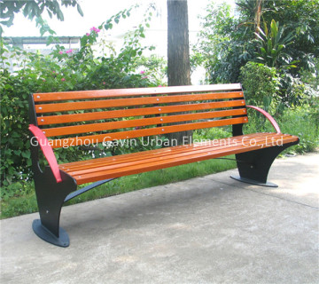 China wood park bench solid wood bench