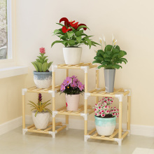 Wholesale Wooden Flower Stand Plant Holder Rack for Household Storage Shelves