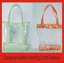 2014 manufacture handles pvc shopping bag(HL-110012)