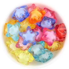 200 Pcs Colorful Acrylic Star Shape Crystal Beads