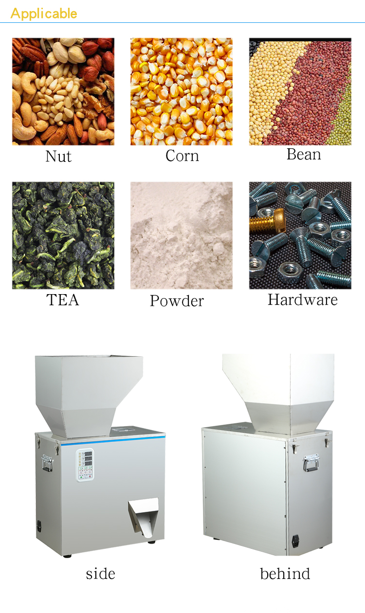 Semi automatic  detergent nut granule filling machine protein powder weighing  machine