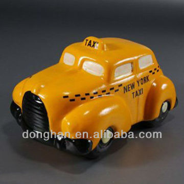 taxi car shaped ceramic money box for gift