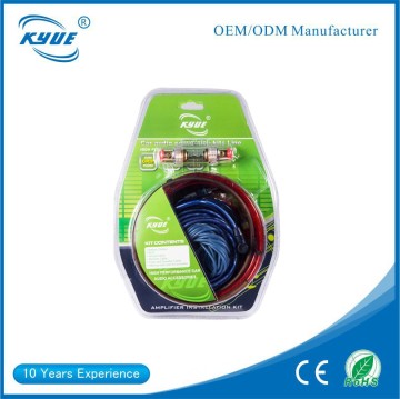 high end 4.5M amp kits for car audio/ blue,red color 12v 12awg amp kits