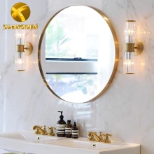Modern Gold Metal Bath Mirrors - Luxury Round Wall Mirrors for Sale