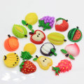 Multi tipo frutta fragola varie forme perline slime decor piatto posteriore carino resina cabochon 100 pz/borsa frigo decor