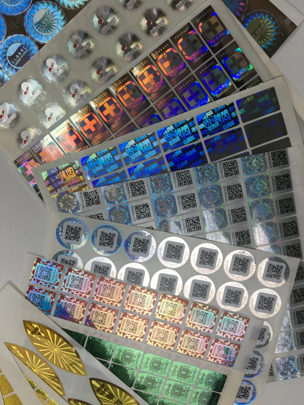 Custom Adhesive Reflected Iridescent Laser Hologram Sticker