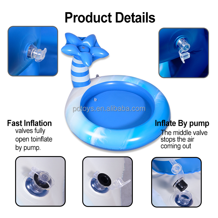 ODM OEM PVC kids children's indoor play center pool inflatable palm tree pool sprinkler water game toy swimming pool