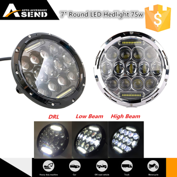 75w 7" Led jeeps Headlights for jeeps Wrangler Jk 75w Led Headlights