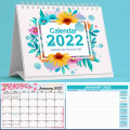 Calendrier d&#39;impression personnalisée de couleur unie en couleur 2022