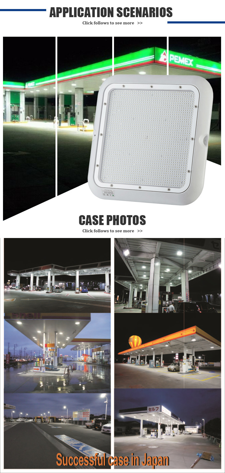 IP65 60W/90W/120W LED Canopy Light Gas Station High Bay Lights 5-Year Warranty Aluminum Body 5000K CCT Warehouse CE GS Certified