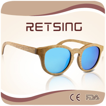 Cheap and natural custom wood sunglasses mirror lense