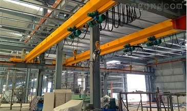 Lde Single Girder Overhead Bridge Crane with Double Hoist