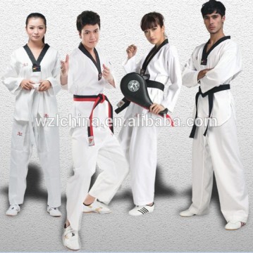 WTFm Taekwondo White V Neck Uniform Adults Martial Arts Suits