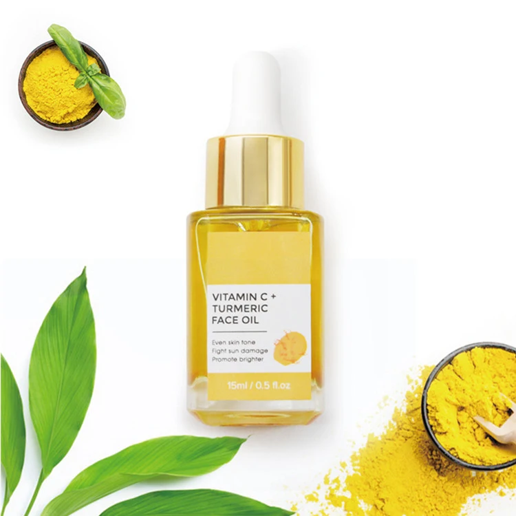 Pure Organic Natural Massage Diffuser Essential Facial Oils Serum Skin Care Dropper Turmeric Face Oil