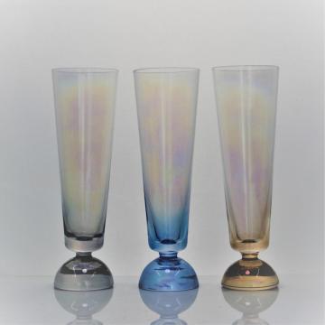 Crystal Champagne Flutes Glasses set Rainbow Glasses