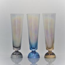 Crystal Champagne Flutes Glasses Definir copos de arco -íris