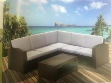 L Shape Outdoor Plastic Sofa Set