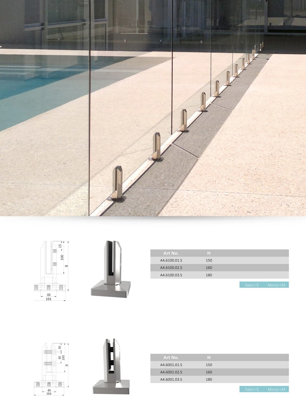 Balcony Railing Banister Glass Stair Handrail Spigot Handrail Fitting