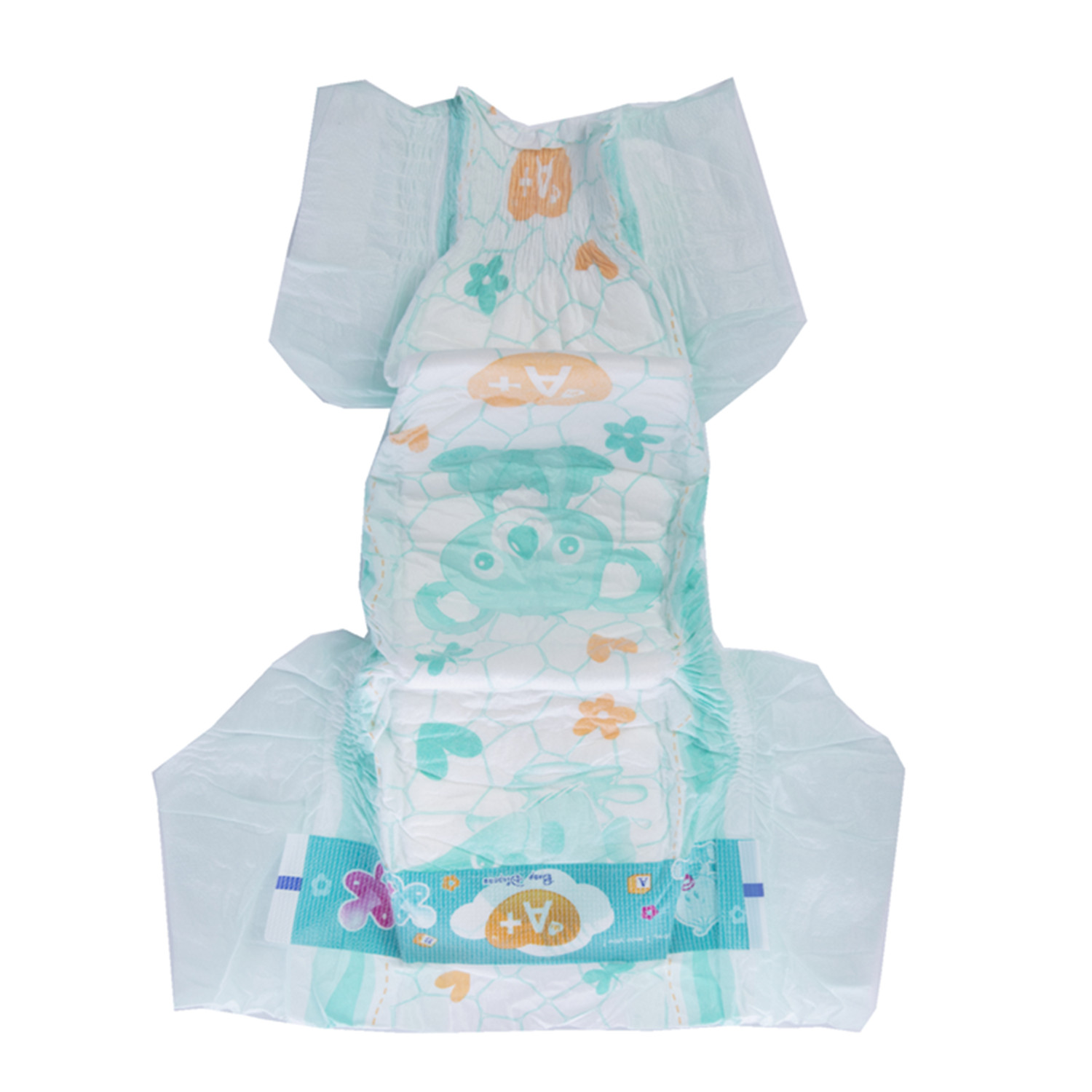 China cheap customized non- woven fabric disposable baby diapers factory