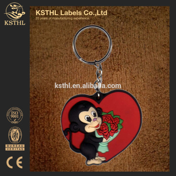 New year gift rubber keyrings wholesale key ring for lover