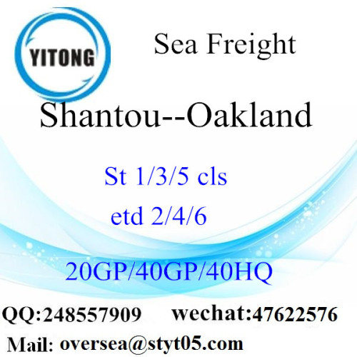 Shantou Port Sea Freight Shipping To Oakland