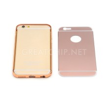 Fashion design for iphone 6 gold mirror case,for iphone 6 gold mirror housing,for iphone 6 gold bumper case
