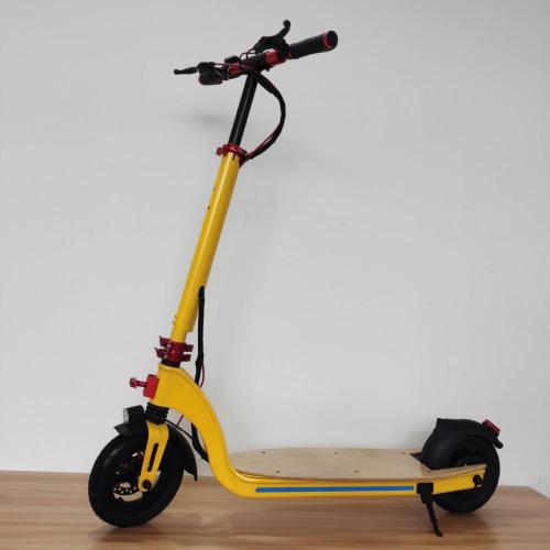 Scooter électrique en érable jaune personnalisé adulte