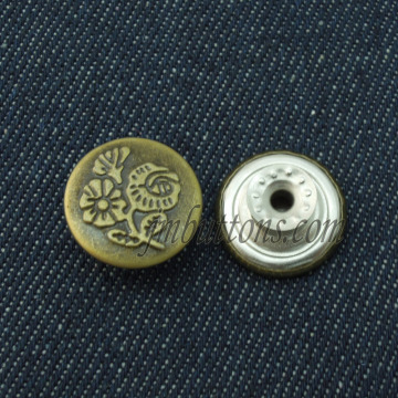 old brass vintage classic remove buttons for jeans jacket