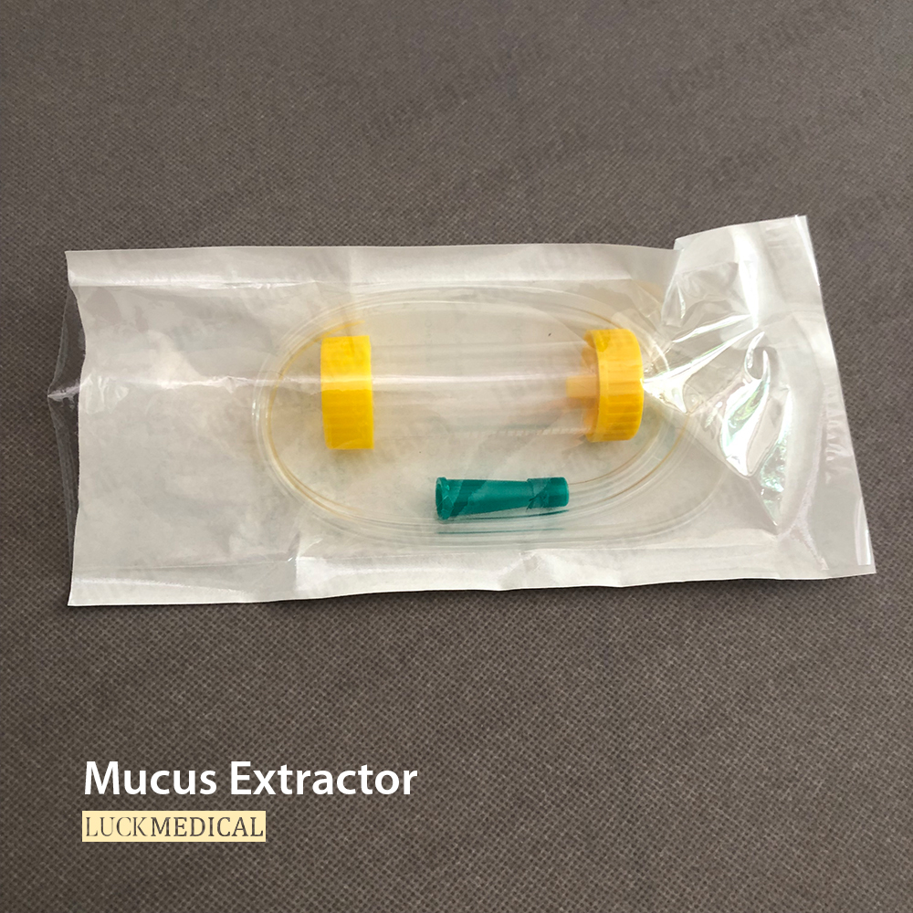 Extractor de moco de plástico médico para uso único